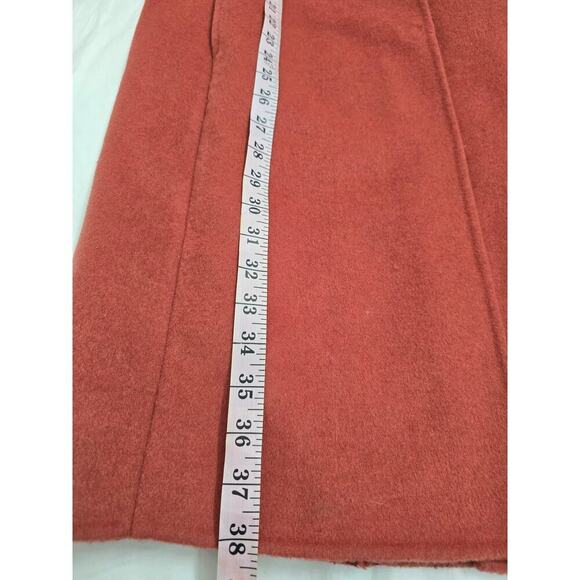 Lauren Ralph Lauren Belted Double-Face Wool Blend Coat Burnt Orange Size XS - Picture 10 of 11